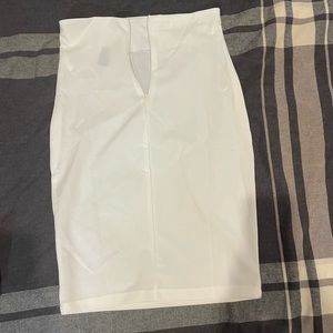 White pencil skirt
